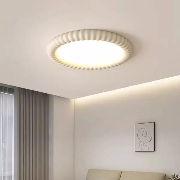 Lampa sufitowa w stylu kremowym Ripple Ring M525