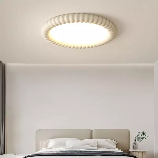 Lampa sufitowa w stylu kremowym Ripple Ring M525