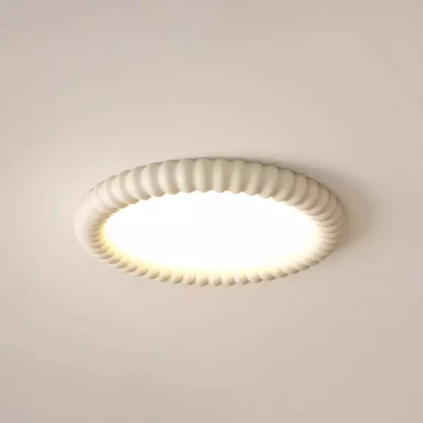 Lampa sufitowa w stylu kremowym Ripple Ring M525