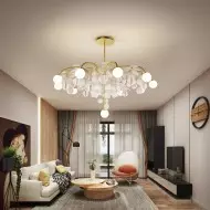 Żyrandol z kroplami deszczu