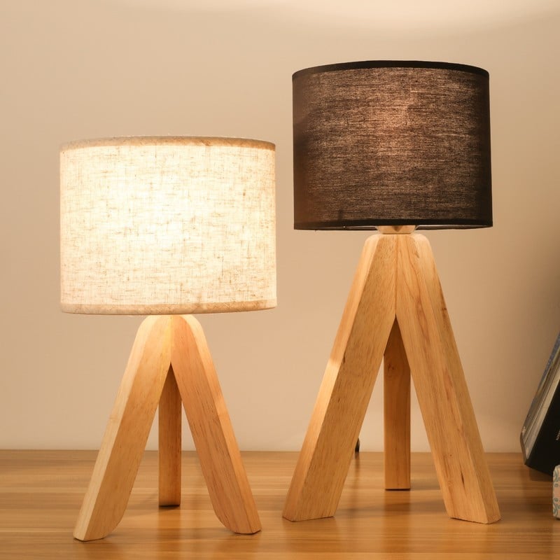 Minimalist Wooden Table Light Simig, Three Leg Table Lamp