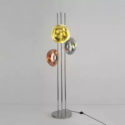 Tricolor Art Textured Glass Golvlampa M418