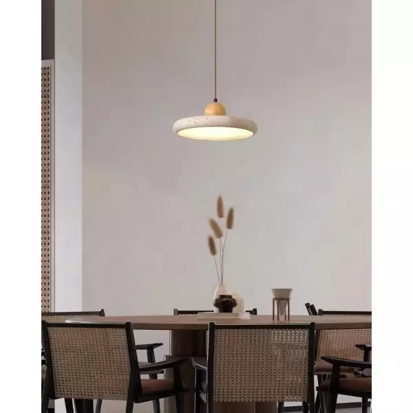 Modern minimalistisk trätravertinskiva taklampa M241