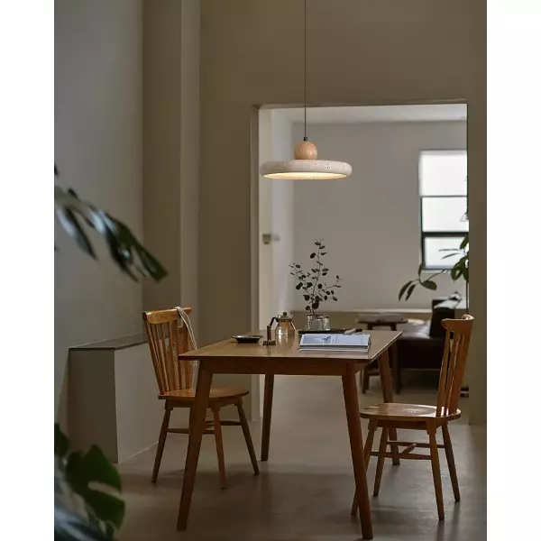 Modern minimalistisk trätravertinskiva taklampa M241