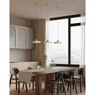 Nowoczesna minimalistyczna lampa wisząca z drewna trawertynowego M241