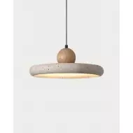Nowoczesna minimalistyczna lampa wisząca z drewna trawertynowego M241
