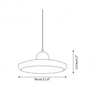 Nowoczesna minimalistyczna lampa wisząca z drewna trawertynowego M241
