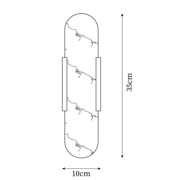 Alabaster förlängd vägglampa M237