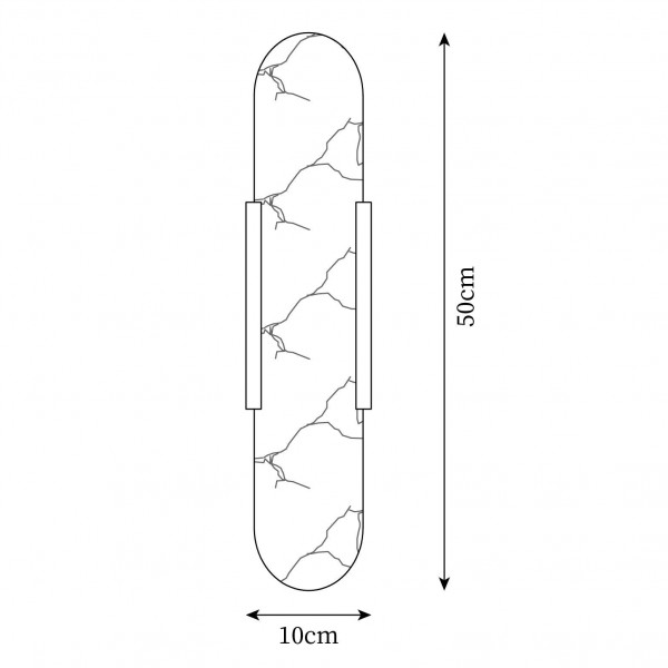 Alabaster förlängd vägglampa M237