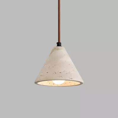 Lampa wisząca stożkowa trawertynowa M262