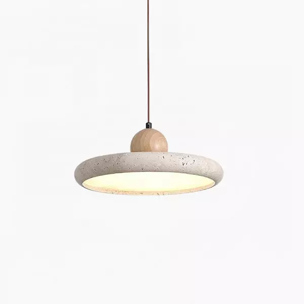 Modern minimalistisk trätravertinskiva taklampa M241