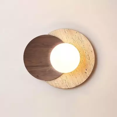 Prosta podwójna okrągła lampa ścienna M227