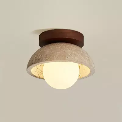 Lampa sufitowa w stylu Wabi-Sabi z trawertynu M221