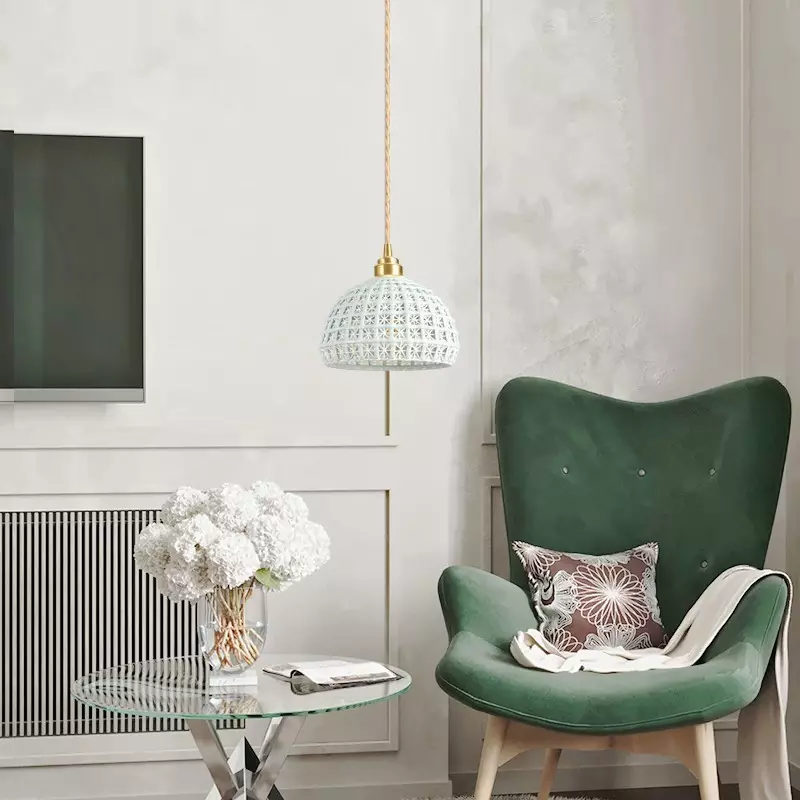 Flower Basket Keramisk hänge