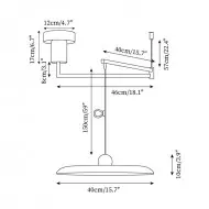 Enkel Modern Justerbar Svängarm Disc Pendellampa M110