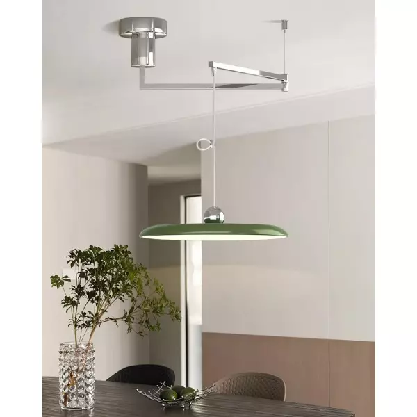 Enkel Modern Justerbar Svängarm Disc Pendellampa M110