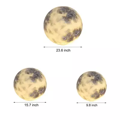 Vattentät Luminous Moon Art Decor Modern Ground Lawn Lamp M102