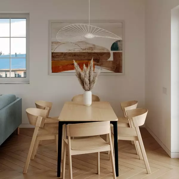 Francuska minimalistyczna lampa wisząca Nova w kształcie słomy S181