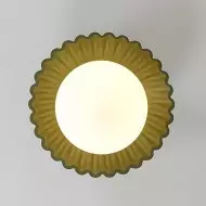 Krämfärgad blomknopp glas hall taklampa S161