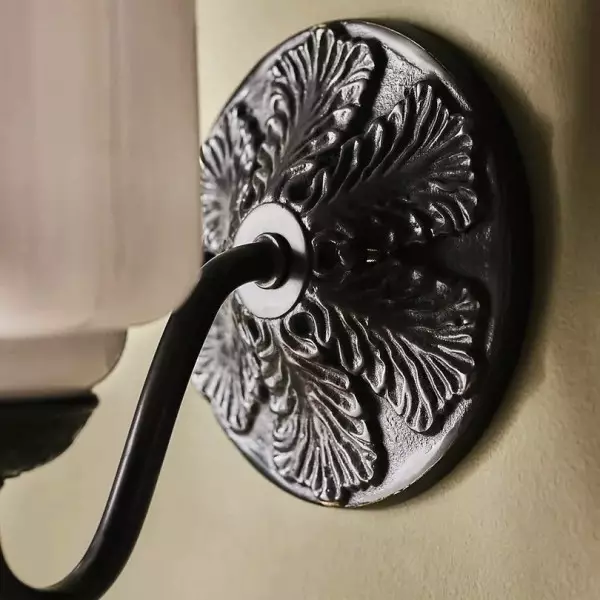 Lampa ścienna w kształcie świecznika ze szkła vintage M03