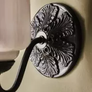 Lampa ścienna w kształcie świecznika ze szkła vintage M03