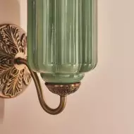 Lampa ścienna w kształcie świecznika ze szkła vintage M03