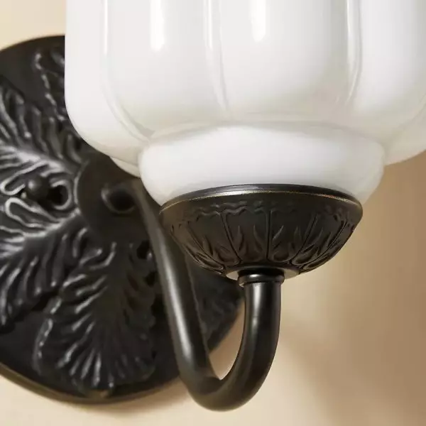 Lampa ścienna w kształcie świecznika ze szkła vintage M03