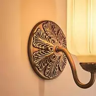 Lampa ścienna w kształcie świecznika ze szkła vintage M03