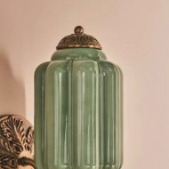 Lampa ścienna w kształcie świecznika ze szkła vintage M03