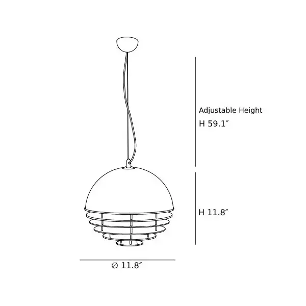 Bauhaus Sunset Ambient Pendant Lamp - Glass Acrylic Pendant Lamp S192