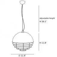 Bauhaus Sunset Ambient Pendant Lamp - Glass Acrylic Pendant Lamp S192