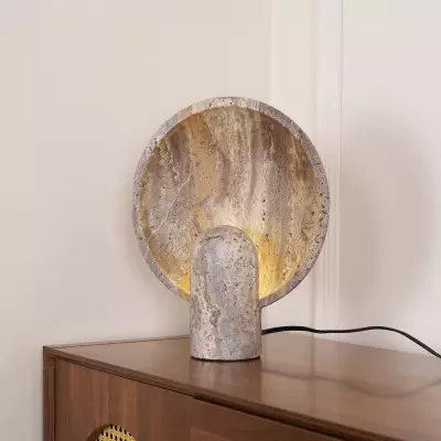 Lampa stołowa w stylu Wabi-Sabi Eclipse Stone G18