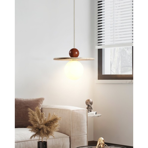 Retro Decor Cave Stone Disc Lampa wisząca G47