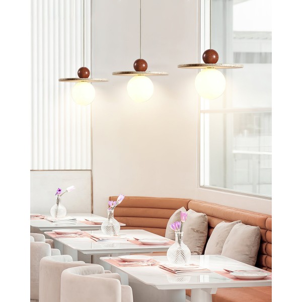 Retro Decor Cave Stone Disc Lampa wisząca G47