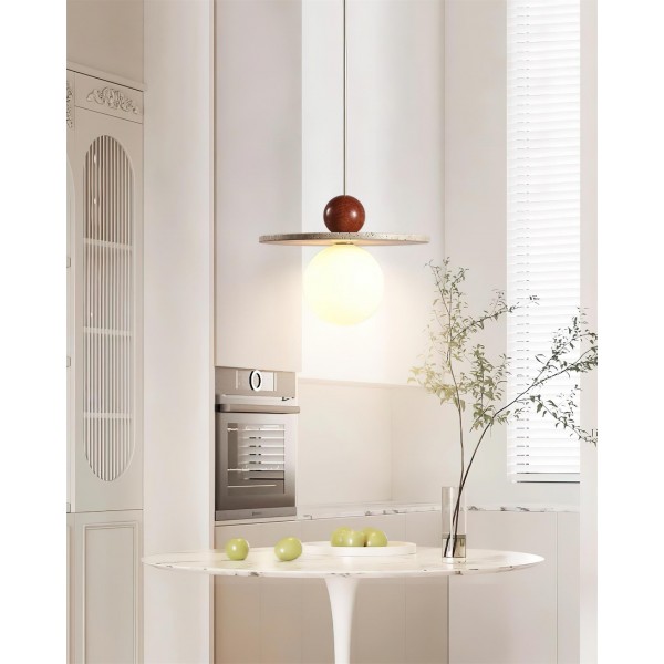 Retro Decor Cave Stone Disc Lampa wisząca G47