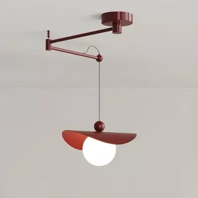 Prosta regulowana metalowa lampa wisząca z ramieniem obrotowym G13