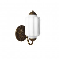 Lampa ścienna w kształcie świecznika ze szkła vintage M03