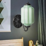 Lampa ścienna w kształcie świecznika ze szkła vintage M03