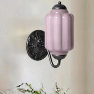 Lampa ścienna w kształcie świecznika ze szkła vintage M03