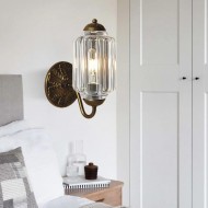 Lampa ścienna w kształcie świecznika ze szkła vintage M03