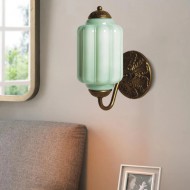 Lampa ścienna w kształcie świecznika ze szkła vintage M03