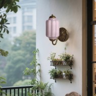 Lampa ścienna w kształcie świecznika ze szkła vintage M03