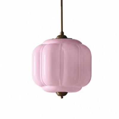 Vintage cremefarvet glaspendellampe – Eloise Retro lysekrone S195