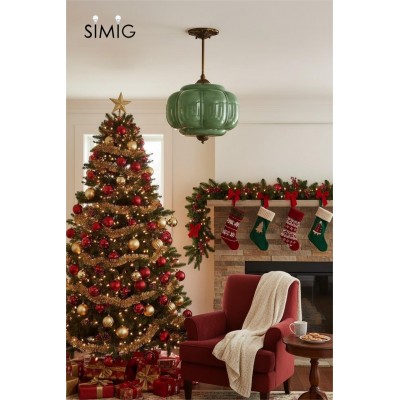 Eloise Vintage Pumpkin Glas Semi-Indbygget Pendellampe G53