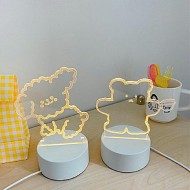 Tecknad 3D skrivbordslampa