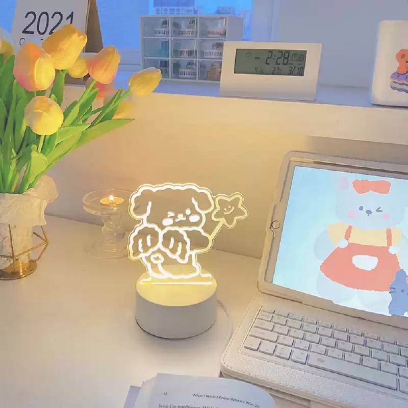 Tecknad 3D skrivbordslampa