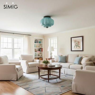 Eloise Retro Mælkeglas Semi-Indbygget Loftlampe G55