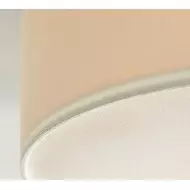 Lampa sufitowa Dumora Linen Drum – oprawa żelazna do montażu wpuszczanego z kloszem materiałowym