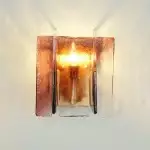 Glavira Podwójny kinkiet z recyklingowanego szkła – oświetlenie wewnętrzne, mosiężne T049