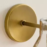 Glavira Podwójny kinkiet z recyklingowanego szkła – oświetlenie wewnętrzne, mosiężne T049